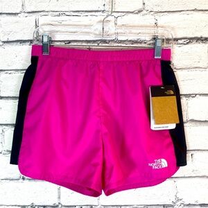 The North Face Girls Pink & Black Running Athletic Shorts Size Large 14/16 NEW